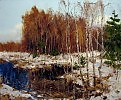 Март. Лесная речка.х.м.2010, 40х60