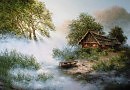 На крышах старых ветхих домиков.