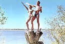 Памятник туристам на Волге