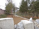 мраморный АБСТРАКТНЫЙ забор и мостик на уральском горном производстве
