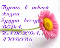 Я  в надежду верю и любовь