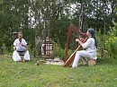 Hang drum with celtic harp