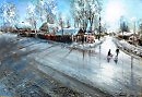 зимнее  утро  в  селе..  (х.м.  маст.  импр.  р.50-70)