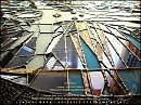 KAGADATO. Round stained glass window - HOMO VITRUVIANUS