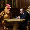 ИИ-К. Путин проводит совещание с куриным богом